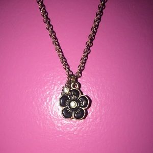 Black and Gold Flower Necklace